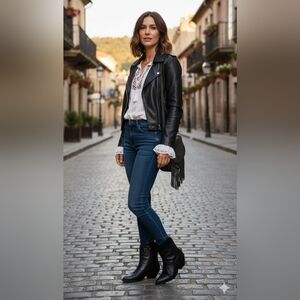 Black CAVERLEY Leather Ankle Boots